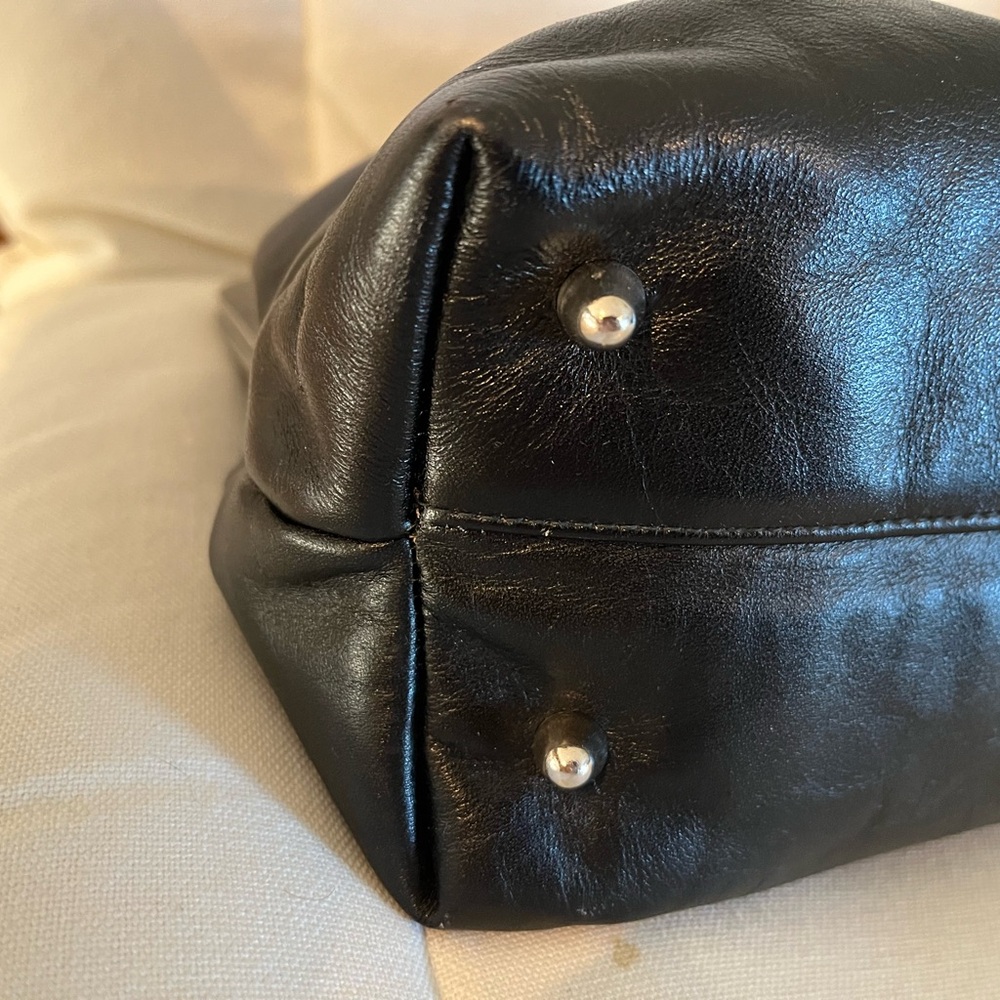 Vintage Ruth Stalz Designer Leather click lock Adjustable Strap Purse with scarf - Picture 12 of 16